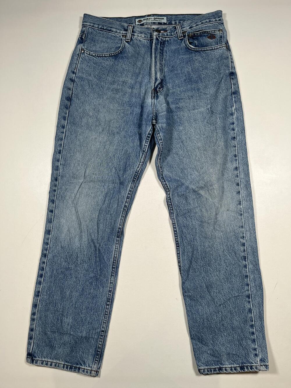Harley-Davidson Jeans Mens 34x30 Blue Medium Wash Denim Regular Straight Leg